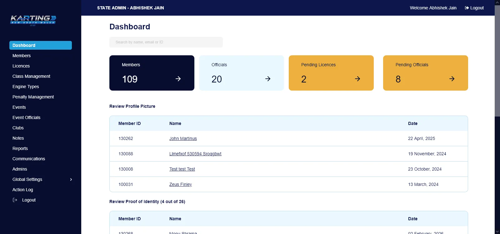 Karting NSW - State Karting Association Management System
