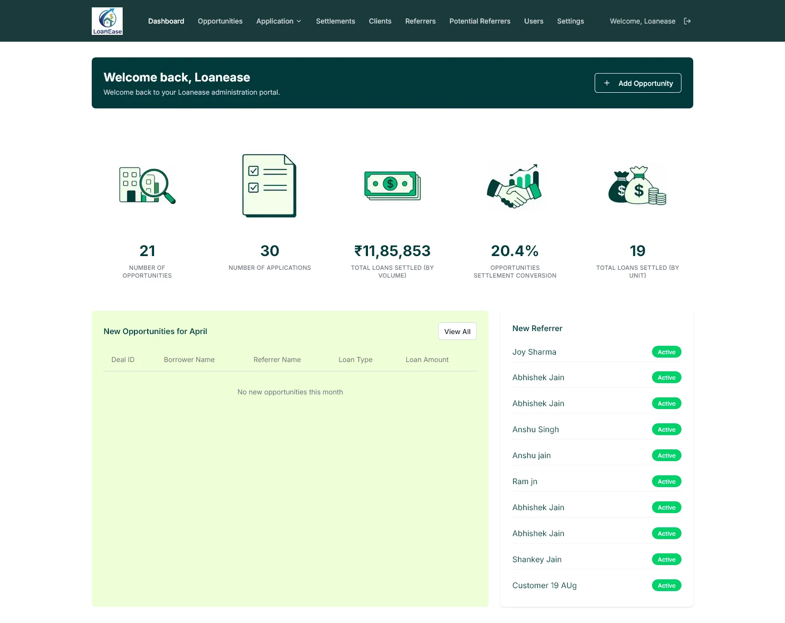 LoanEase - Dual-Portal Loan Processing System